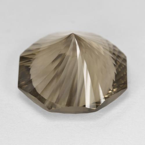 Quartzo fumê marrom natural 17,73ct, corte esmeralda, VVS-VS
