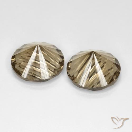 Pedras preciosas de Quartzo Fumê Marrom Quente natural de 10.22 ct, Redondo, VS