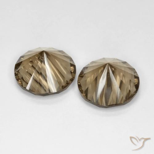 Pedras preciosas de Quartzo Fumê Castanho Médio-Claro natural de 10.25 ct, Redondo, VS