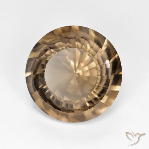 Quartzo Fumê Marrom Quente Natural 5.45ct, Redondo, VVS