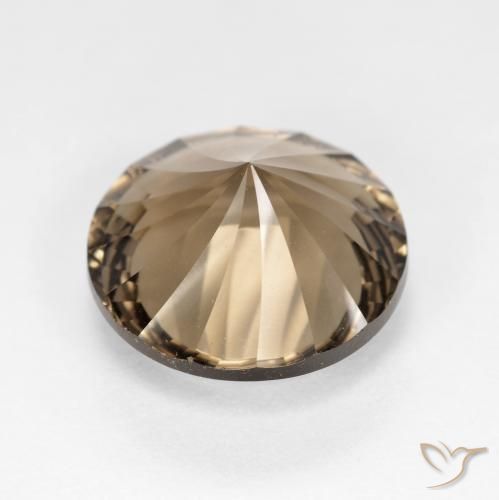 Quartzo Fumê Marrom Quente Natural 5.45ct, Redondo, VVS
