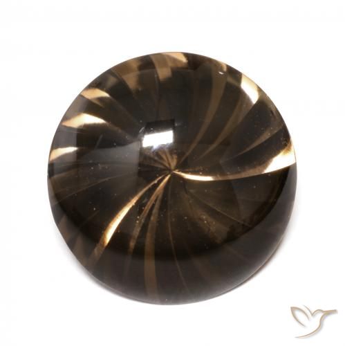 12.11ct Natural Castanho médio Quartzo Fumê, Redondo, Transparente