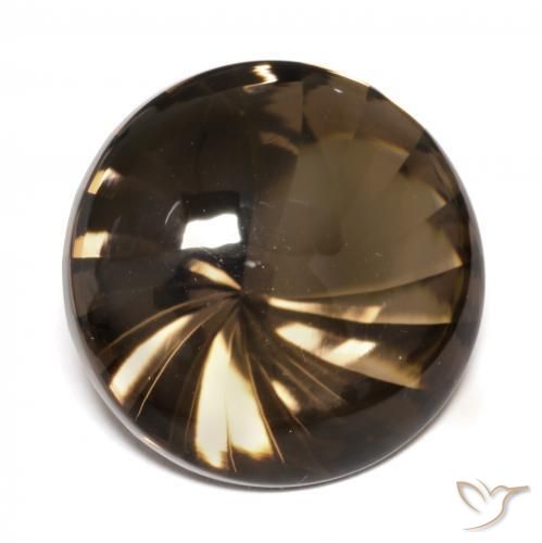 Quartzo Fumê Castanho médio Natural 12.28ct, Redondo, Transparente