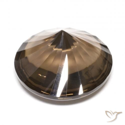 Quartzo Fumê Castanho médio Natural 12.28ct, Redondo, Transparente