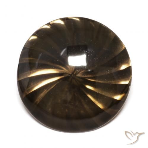 Quartzo Fumê Marrom claro Natural 10.52ct, Redondo, Transparente