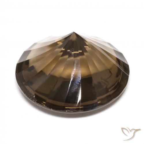 Quartzo Fumê Marrom claro Natural 10.52ct, Redondo, Transparente