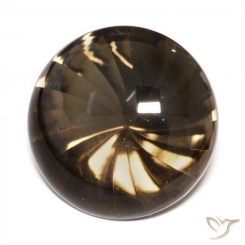 13.07ct Natural Gingerbread Marrom Quartzo Fumê, Redondo, Transparente