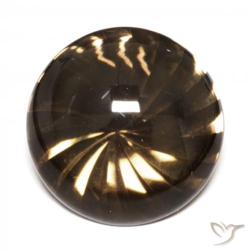 Quartzo Fumê Gingerbread Marrom Natural 13.07ct, Redondo, Transparente