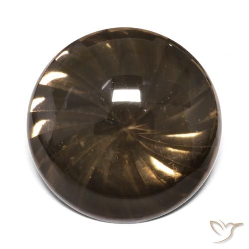 12.74ct Natural Marrom claro Quartzo Fumê, Redondo, Transparente
