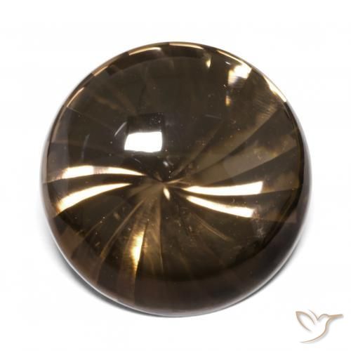 Quartzo Fumê Marrom claro Natural 12.74ct, Redondo, Transparente
