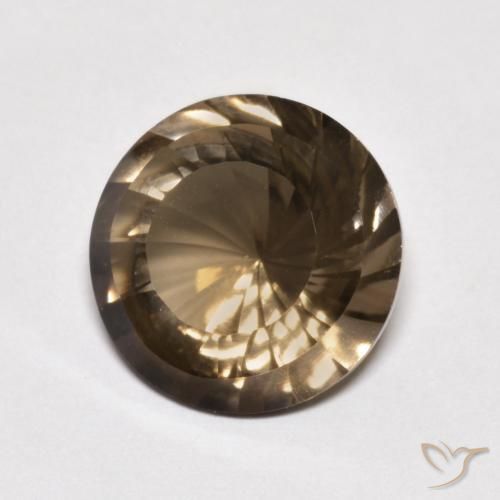 Quartzo Fumê Moca claro Natural 5.58ct, Redondo, VVS