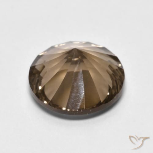 Quartzo Fumê Moca claro Natural 5.58ct, Redondo, VVS