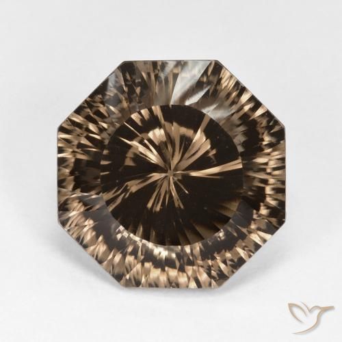 9.48ct Natural Marrom Quente Quartzo Fumê, Corte Esmeralda, VVS