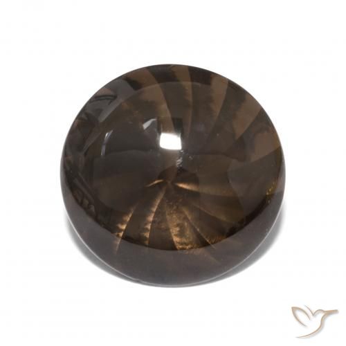 4.93ct Natural Castanho médio Quartzo Fumê, Redondo, Transparente