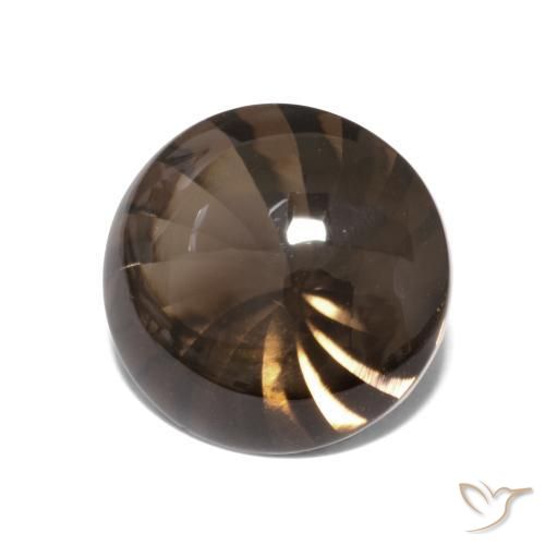 Quartzo Fumê Castanho médio Natural 4.93ct, Redondo, Transparente