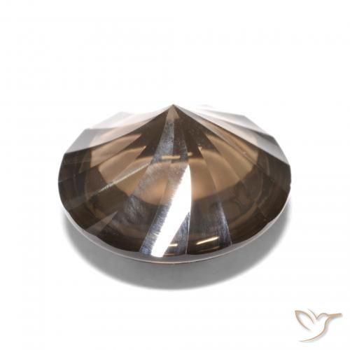Quartzo Fumê Castanho médio Natural 4.93ct, Redondo, Transparente