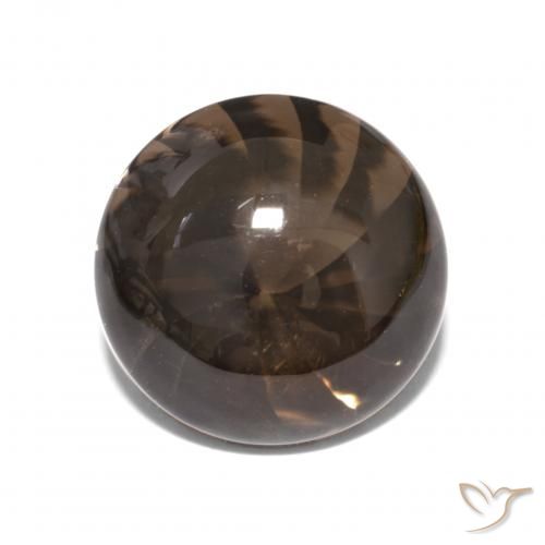 6.16ct Natural Umber Brown Quartzo Fumê, Redondo, Transparente