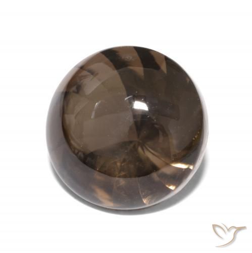 Quartzo Fumê Umber Brown Natural 6.16ct, Redondo, Transparente