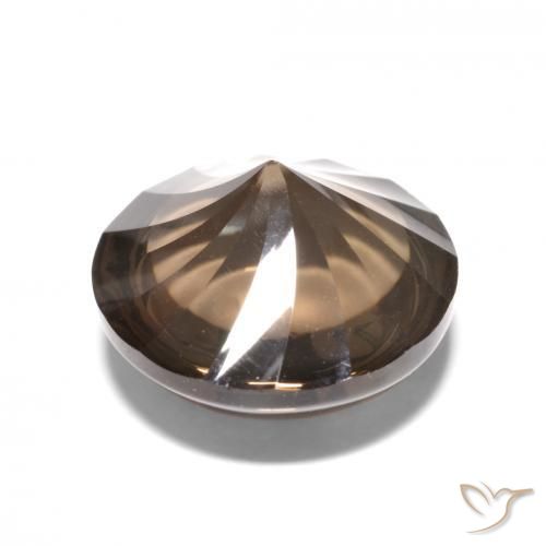 Quartzo Fumê Umber Brown Natural 6.16ct, Redondo, Transparente