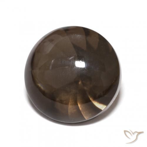 Quartzo Fumê Umber Brown Natural 6.18ct, Redondo, Opaco