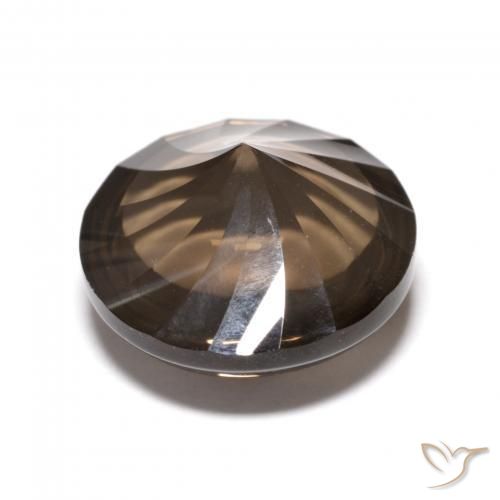 Quartzo Fumê Umber Brown Natural 6.18ct, Redondo, Opaco