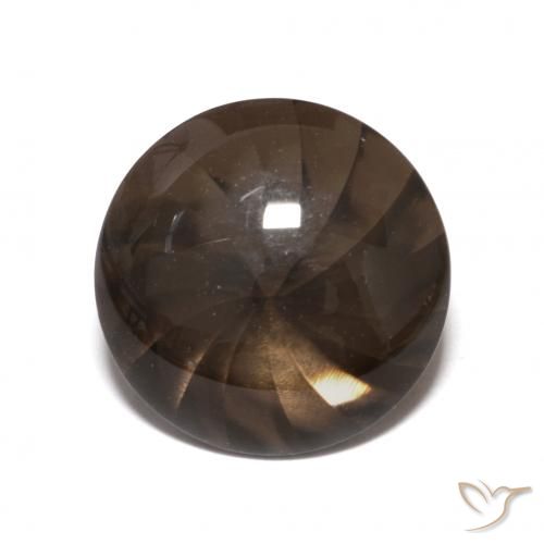 5.56ct Natural Umber Brown Quartzo Fumê, Redondo, Transparente