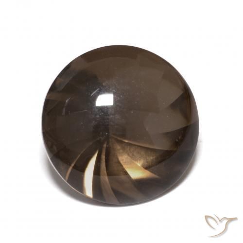 Quartzo Fumê Umber Brown Natural 5.56ct, Redondo, Transparente