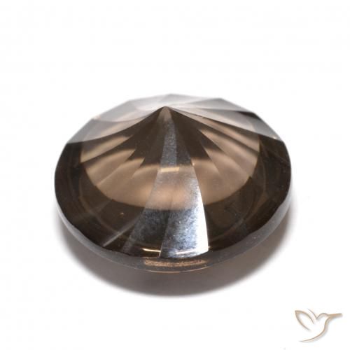 Quartzo Fumê Umber Brown Natural 5.56ct, Redondo, Transparente