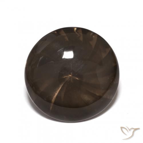 5.14ct Natural Umber Brown Quartzo Fumê, Redondo, Transparente
