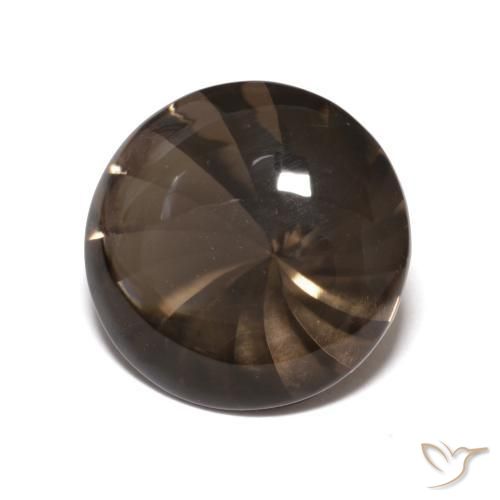 Quartzo Fumê Umber Brown Natural 5.14ct, Redondo, Transparente