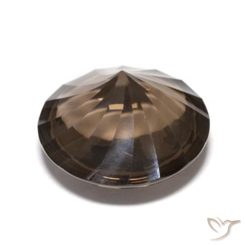 Quartzo Fumê Umber Brown Natural 5.14ct, Redondo, Transparente