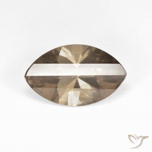2.73ct Natural Castanho Médio-Claro Quartzo Fumê, Marquesa, VVS