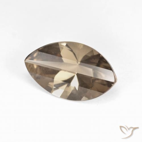 Quartzo Fumê Castanho Médio-Claro Natural 2.73ct, Marquesa, VVS