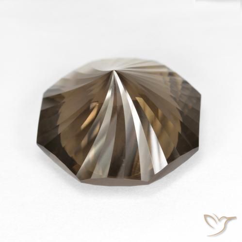 Quartzo Fumê Hickory Brown Natural 7.48ct, Corte Octógono / Esmeralda, VVS
