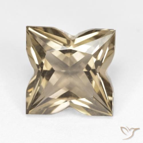 4.26ct Natural Castanho amarelo claro Quartzo Fumê, Chique, VVS