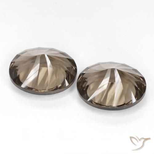 Pedras preciosas de Quartzo Fumê Castanho Médio-Claro natural de 13.67 ct, oval, VVS