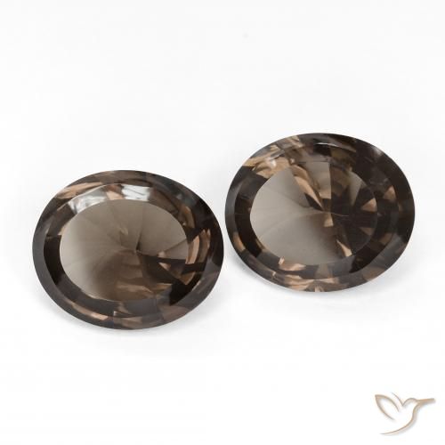 Pedras preciosas de Quartzo Fumê Marrom Quente natural de 8.10 ct, oval, VVS-VS