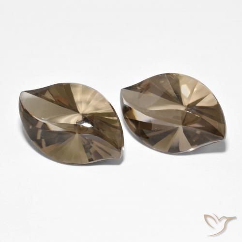 Pedras preciosas de Quartzo Fumê Moca claro natural de 20.96 ct, Marquesa, Transparente