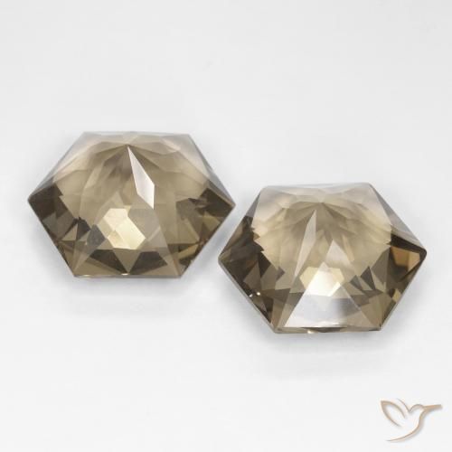 Pedras preciosas de Quartzo Fumê Castanho amarelo claro natural de 18.92 ct, Chique, VS