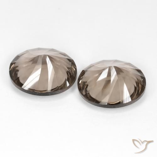 Pedras preciosas de Quartzo Fumê Marrom Umber Claro natural de 13.90 ct, oval, VVS