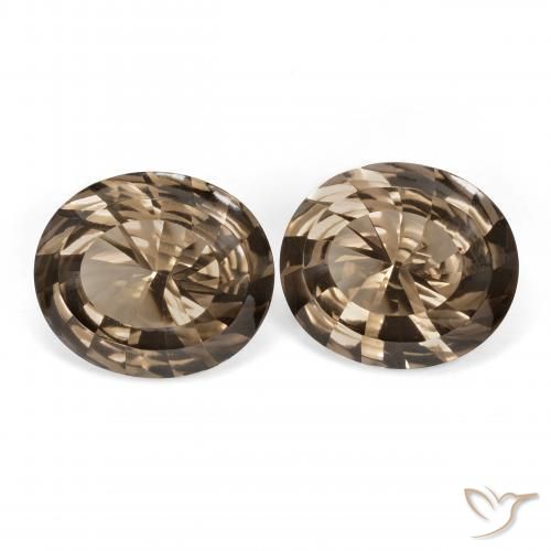 Pedras preciosas de Quartzo Fumê Castanho Nogueira natural de 13.45 ct, oval, VVS
