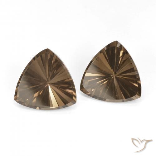 Pedras preciosas de Quartzo Fumê Marrom escuro natural de 5.11 ct, Trilhão, VVS