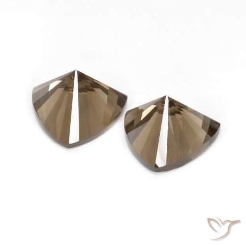 Pedras preciosas de Quartzo Fumê Marrom escuro natural de 5.11 ct, Trilhão, VVS