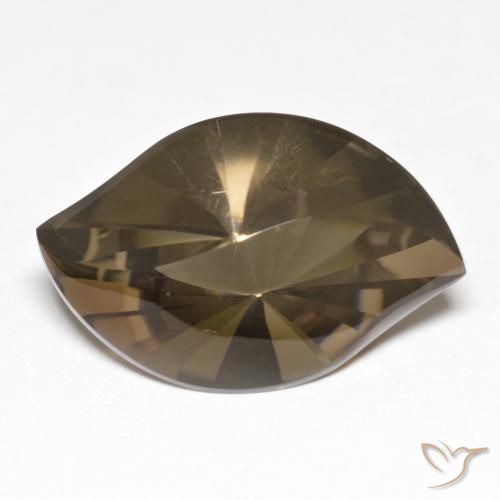 10.26ct Natural Castanho Médio-Claro Quartzo Fumê, Marquesa, Transparente