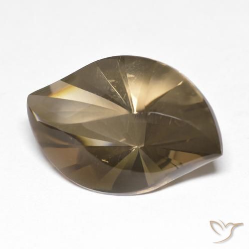Quartzo Fumê Castanho Médio-Claro Natural 10.26ct, Marquesa, Transparente