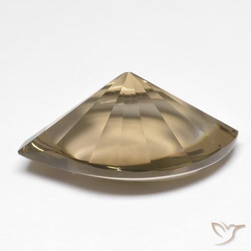 Quartzo Fumê Castanho Médio-Claro Natural 10.26ct, Marquesa, Transparente