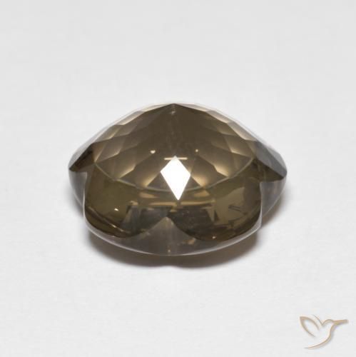 Quartzo Fumê Marrom Quente Natural 4.99ct, Flor cortada, Transparente