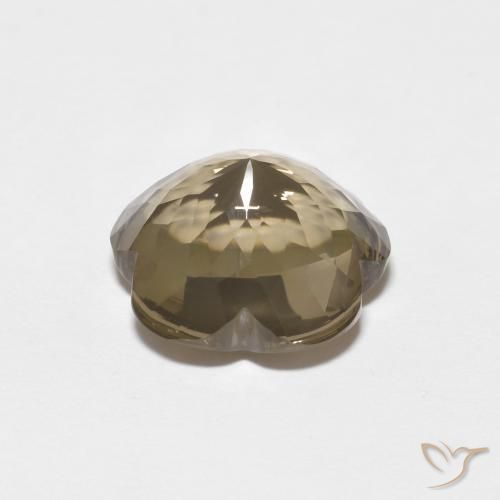 Quartzo Fumê Tortilha Clara Marrom Natural 4.38ct, Flor cortada, Transparente