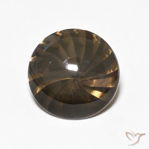 5.21ct Natural Marrom Quartzo Fumê, Redondo, Transparente