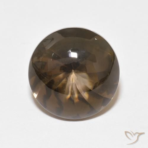 6.14ct Natural Castanho médio Quartzo Fumê, Redondo, Transparente